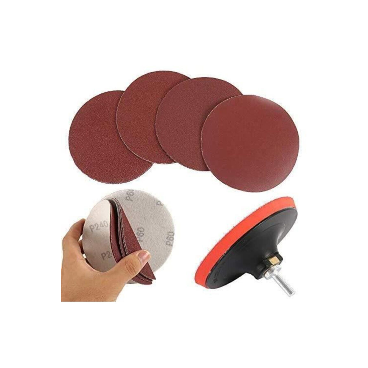 12 Parça Cırt Zımpara Matkap Aparatı Avuç Içi Taşlama Kiti