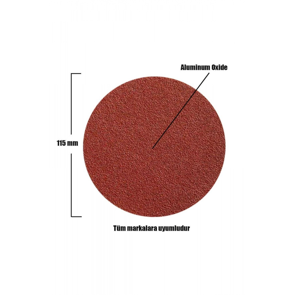 20 Adet Cırt Zımpara Kağıdı Spiral Avuç Taşlama 115 Mm (KARMA PAKET)