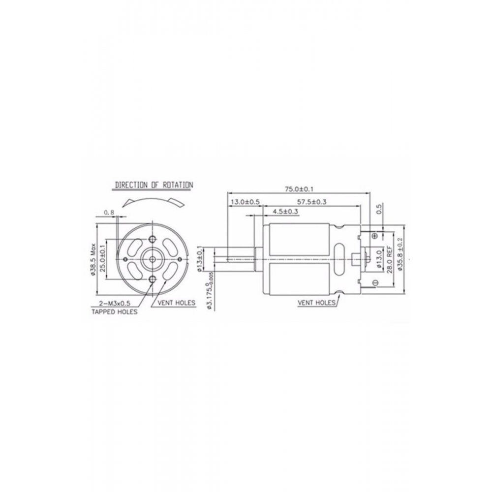 18 Volt Dc Şarjlı Matkap Motoru Rs-550