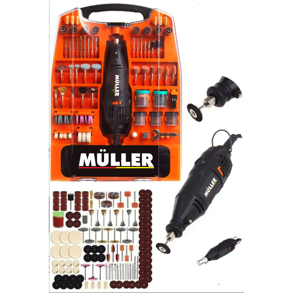 Alman Çok Amaçlı Devir Ayarli 300 Parça Hobi Gravür Seti El Motoru Usta Set