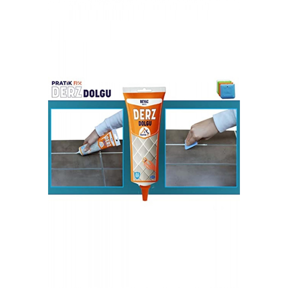 Pratik Fix Gaga Uçlu Derz Dolgu Beyaz 400 gr, Küf Mantar Oluşumuna Dirençli Hazır Derz