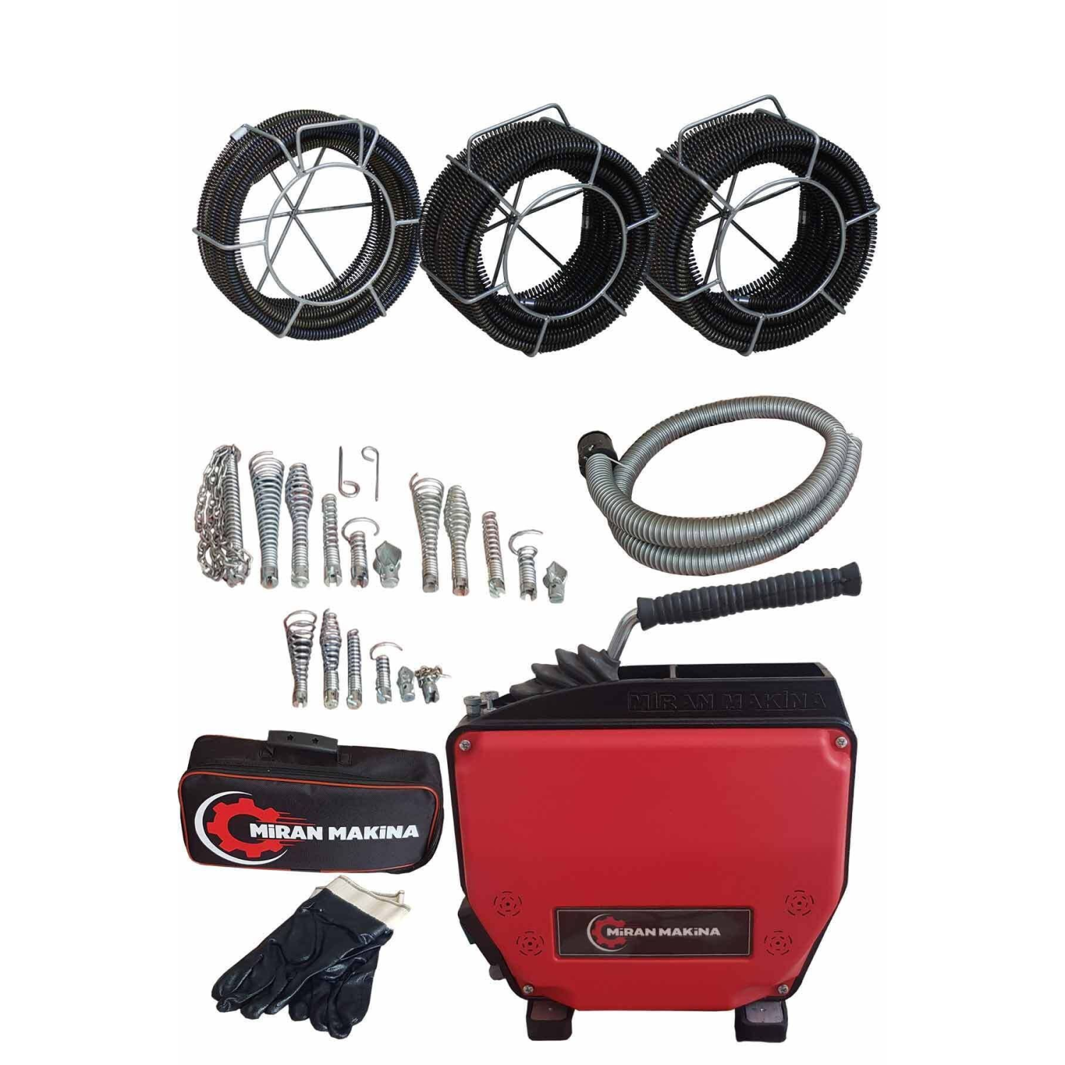 Tıkalı Kanal Açma Makinesi 16-19-22 Mm Full Set (FATURALI)