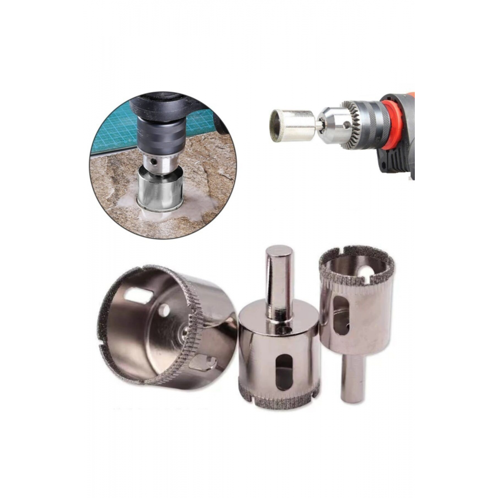 35 Mm Mermer Granit Fayans Cam Yuvarlak Delme Panç Elmas Uç Yuvarlak Açma Matkap Için Karot Ucu