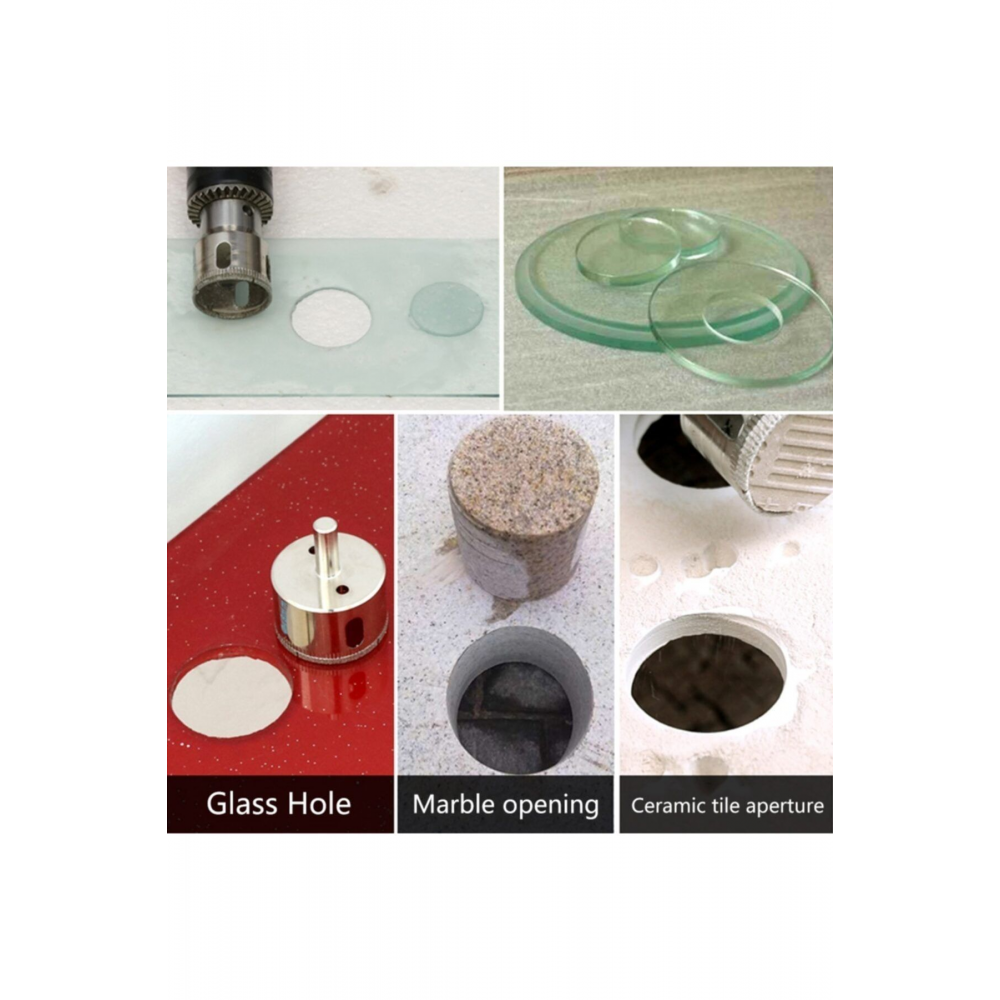 35 Mm Mermer Granit Fayans Cam Yuvarlak Delme Panç Elmas Uç Yuvarlak Açma Matkap Için Karot Ucu