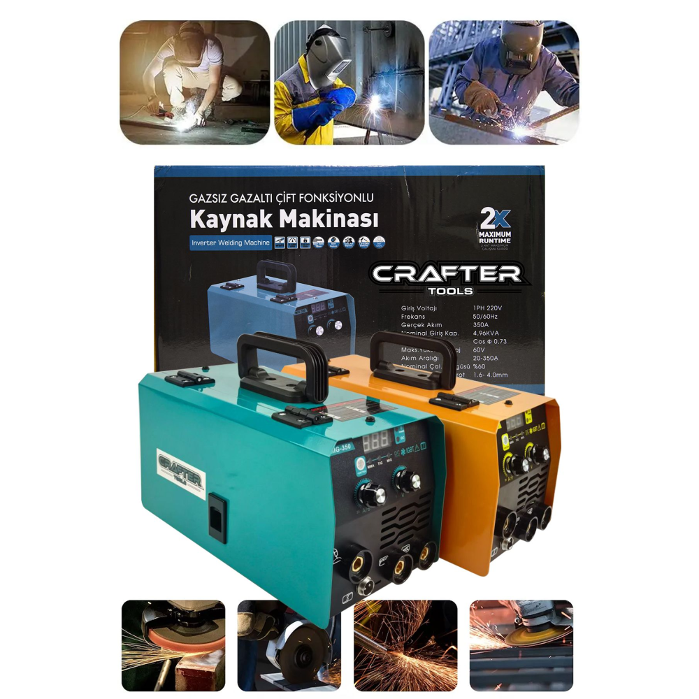 Germany 350 Amper MMA-TIG-MIG 3 Fonksiyonlu İnvertör Ve Gazsız Gazaltı Kaynak Makinesi M350