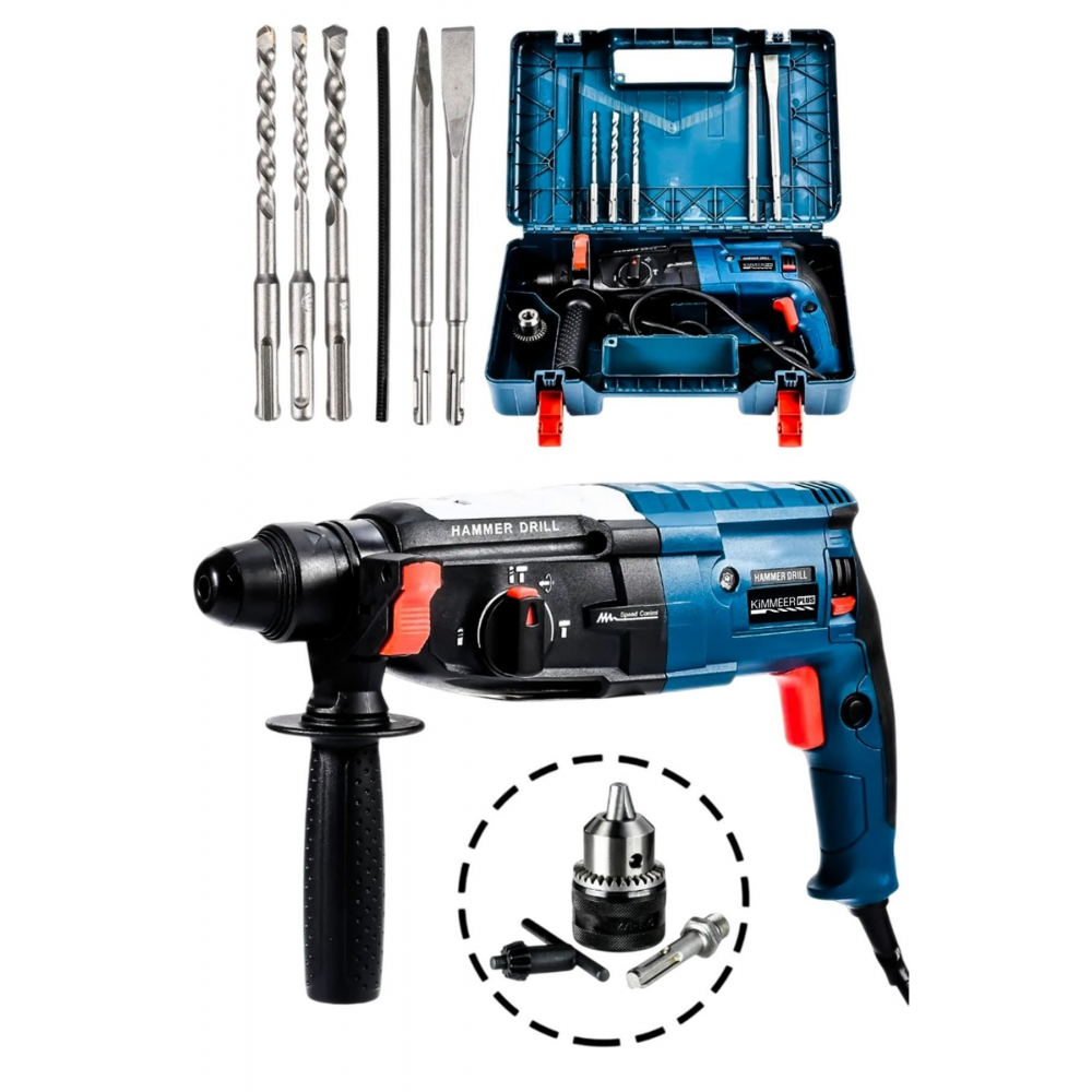 Kimmer Plus 850w Metal Şanzıman Darbeli Matkap Kırıcı Delici Hilti 2-28mm