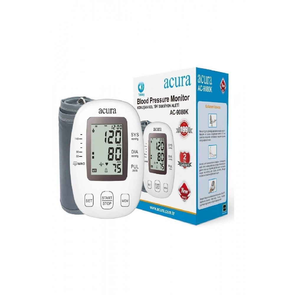 Ac-9080k Türkçe Konuşan Koldan Tam Otomatik Tansiyon Aleti 2568452108156