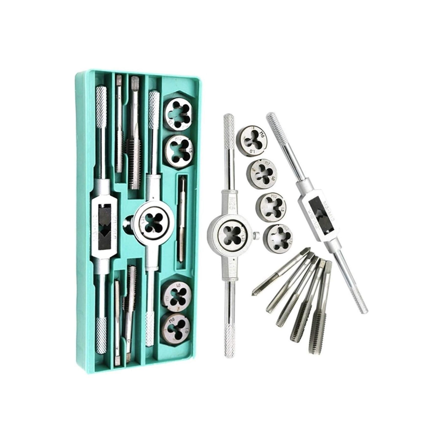 12 Parça Klavuz Pafta Seti Metrik Set M6-m12 Arası 12li Takım