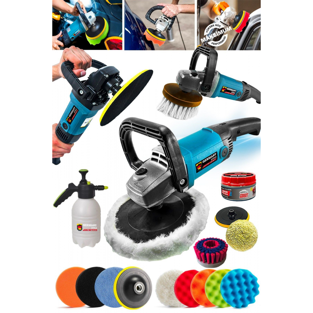 99880VFX 6 Kademe Devir Ayarlı Polisaj Makinesi Koltuk Yıkama Zımpara Pasta Cila Polis