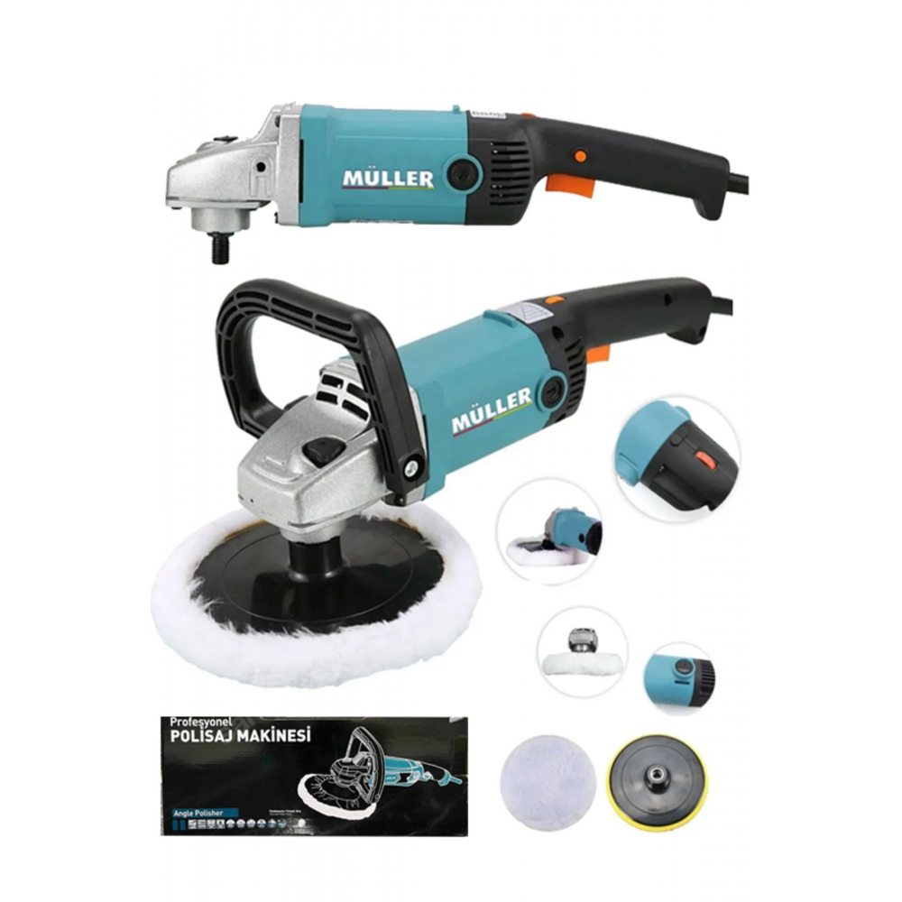 Alman 4500 Wat Çelik Şanzıman Devir Ayarlı Polisaj Makinasi Zımpara Pasta Cila Makinesi Profesyonel