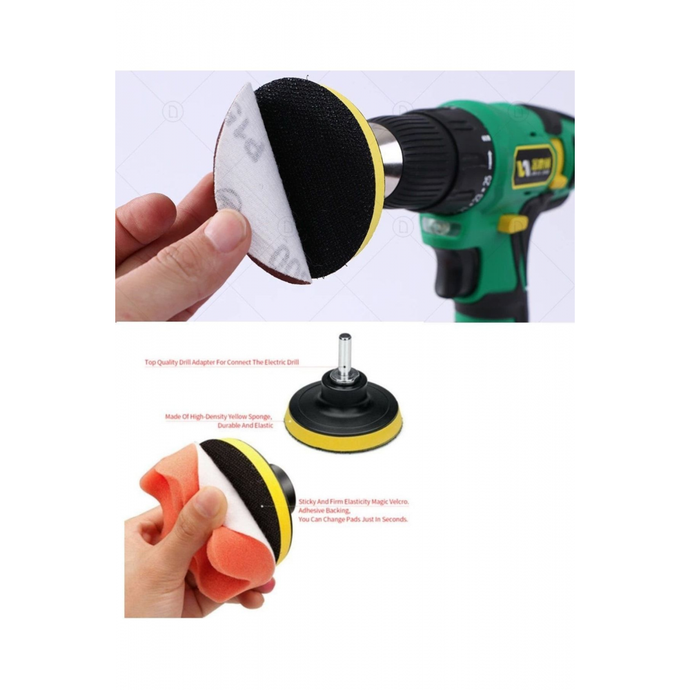 Araç Kaporta Boya Tampon Cizik Giderici Pasta Cila Seti Boya Temizleme Parlatma Polisaj Seti Matkap