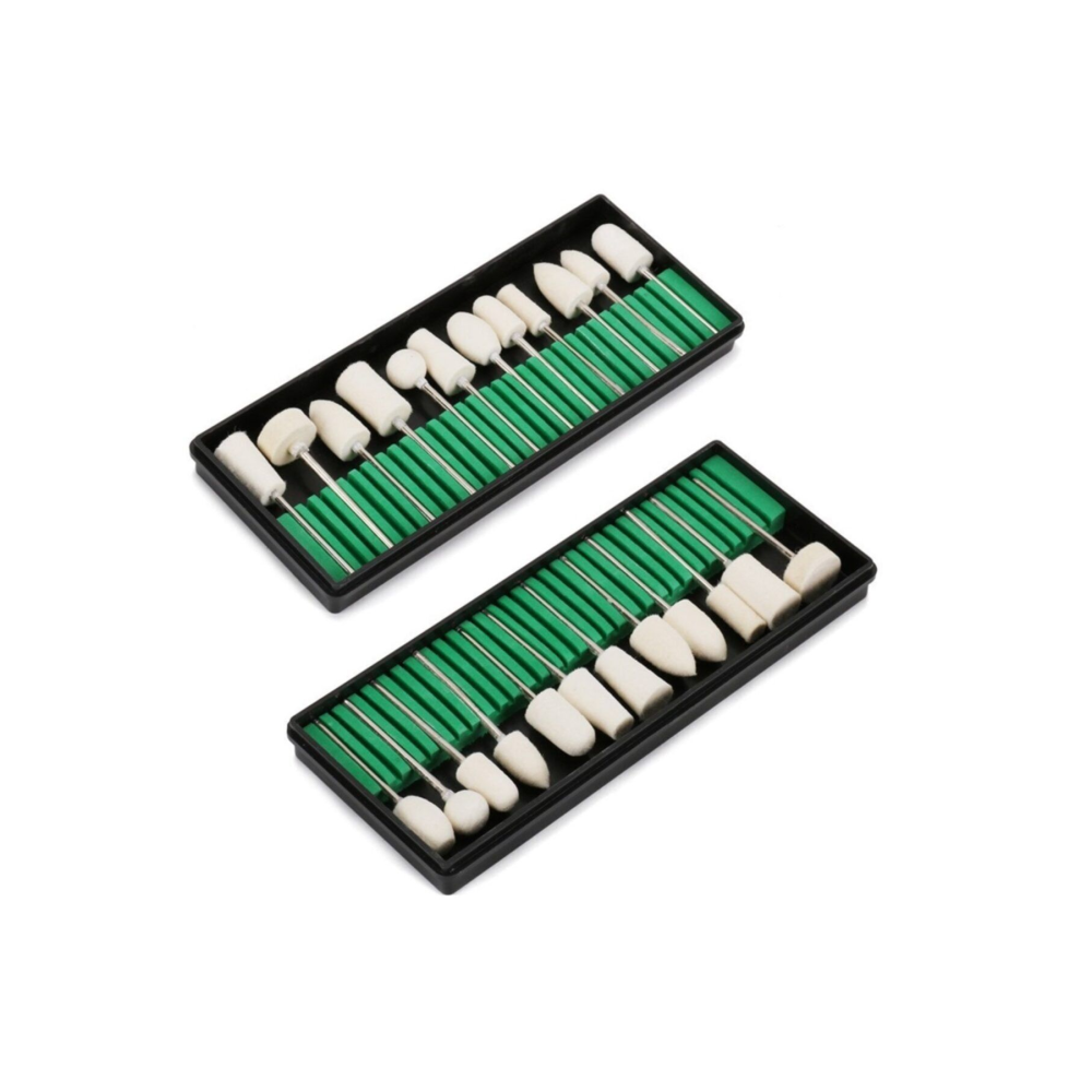 Dremel Proxxon Uyumlu 12 Parça Parlatma Cilalama Için Mini Polisaj Yün Keçe Seti