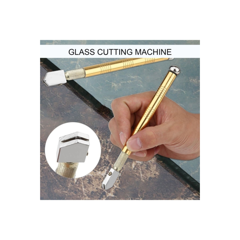 Elmas Kalem Cam Kesici Fayans Kesici Kendinden Yağlama Yağı Besleme Uçlu Cam Kesici Metal Saplı