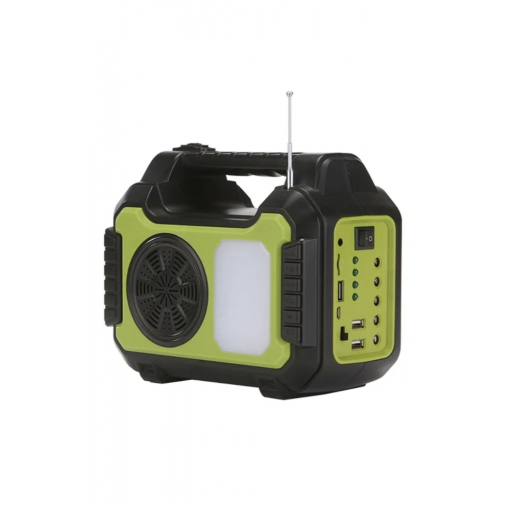 Güneş Enerji Panelli Solar Aydınlatma Sistemi Powerbank Kamp Doğa Balık Karavan Fener Fm Bluetoth