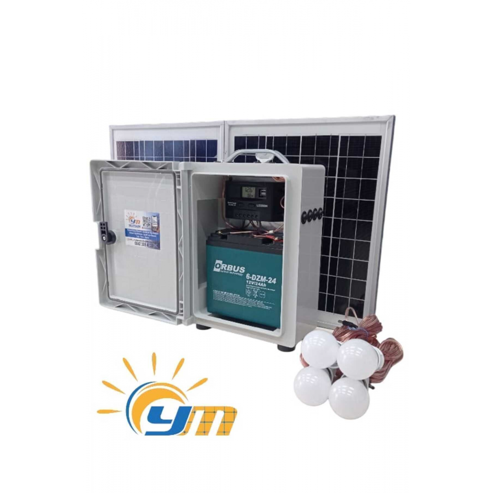 Taşınabilir Solar Sistem ( 4 Adet Aynı Anda 8 Saat Çalışır. Sınırsız Hızlı Telefon Şarjı )