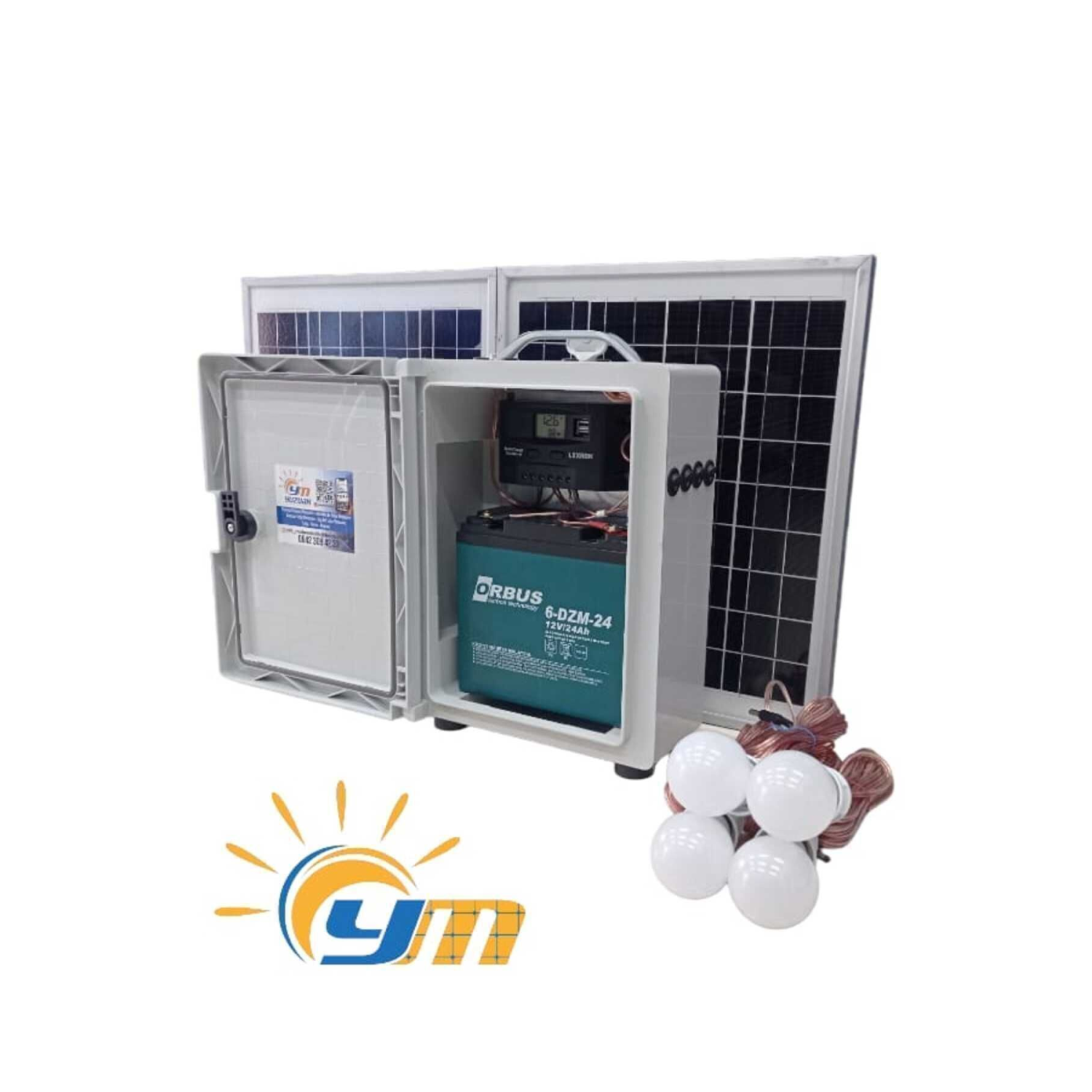 Taşınabilir Solar Sistem ( 4 Adet Aynı Anda 8 Saat Çalışır. Sınırsız Hızlı Telefon Şarjı )