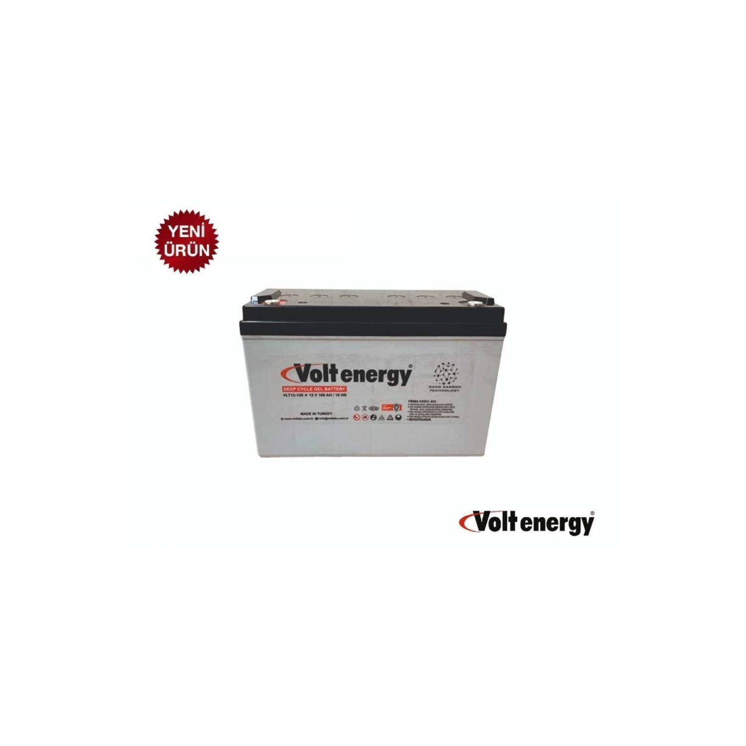 12 V 100 Ah Amper Jel Akü Deep Cycle Nanocarbon (ÜRETİM YILI: 2024)