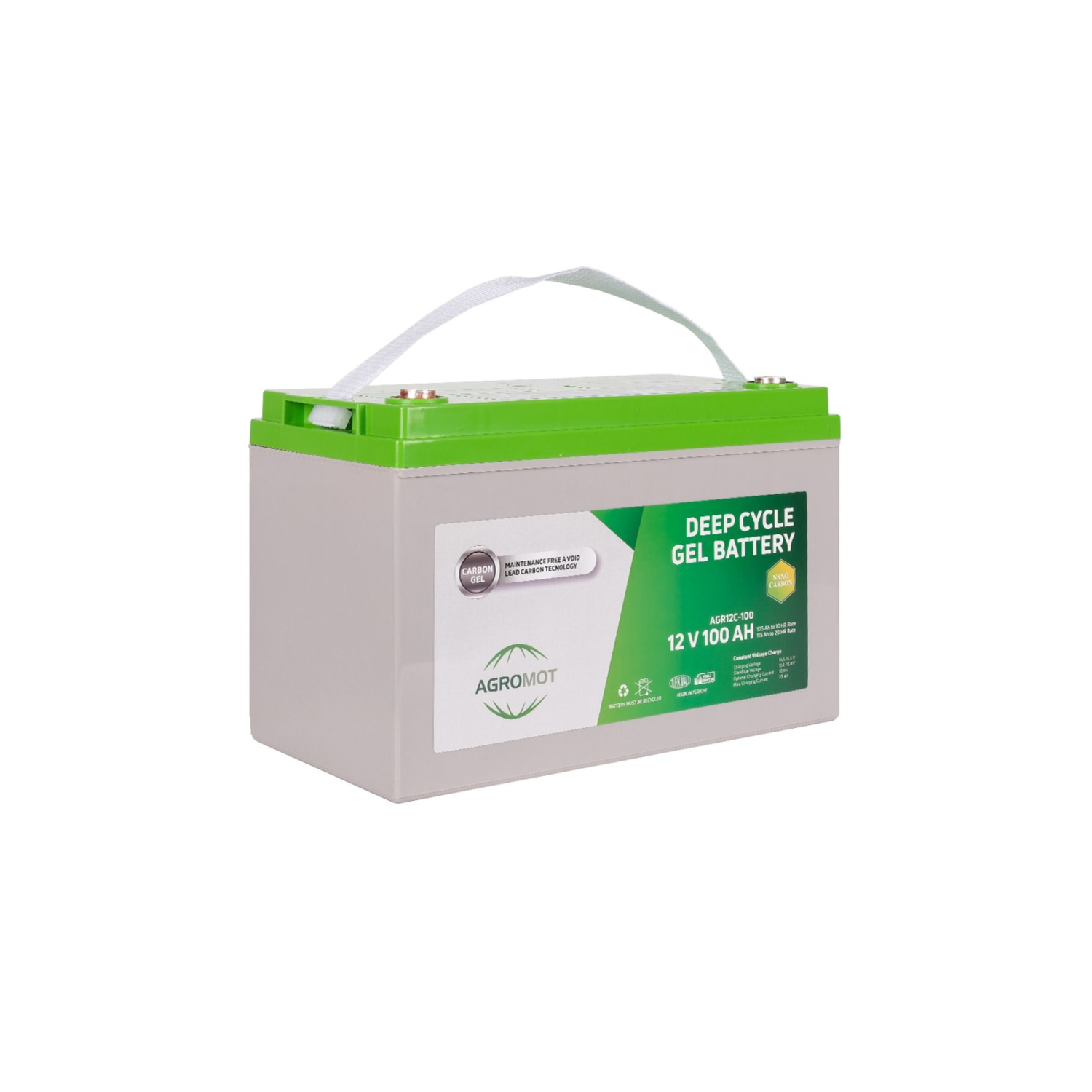 12 V 100 Ah Jel Akü Deep Cycle Nano Carbon Battery