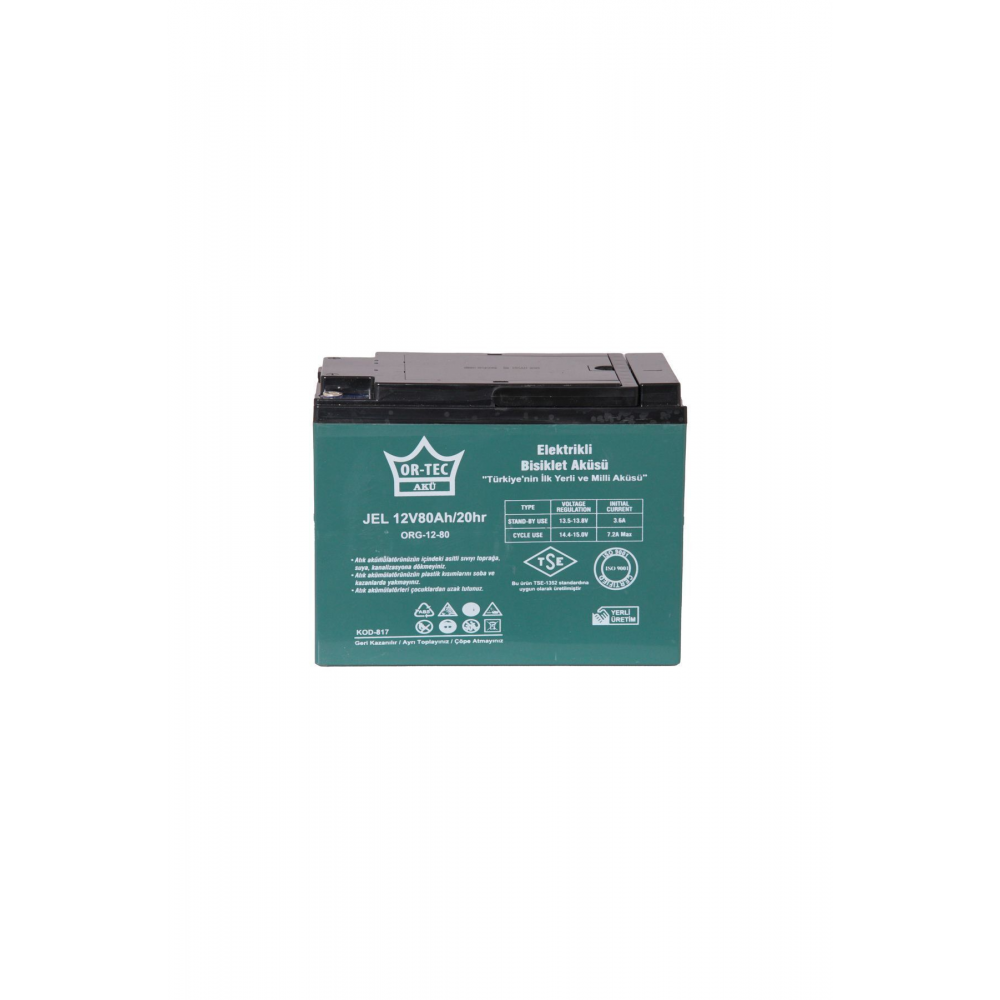 12v 80 Ah Jel Elektrikli Bisiklet Aküsü