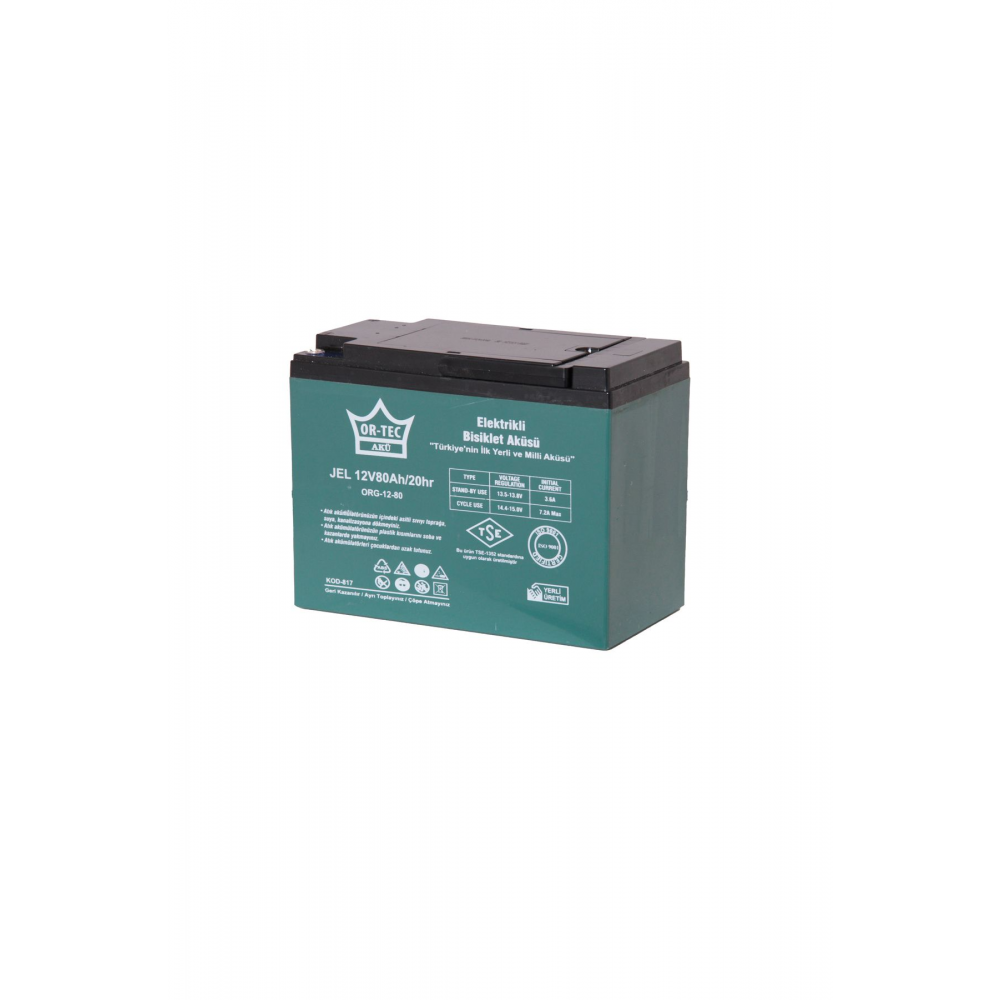 12v 80 Ah Jel Elektrikli Bisiklet Aküsü