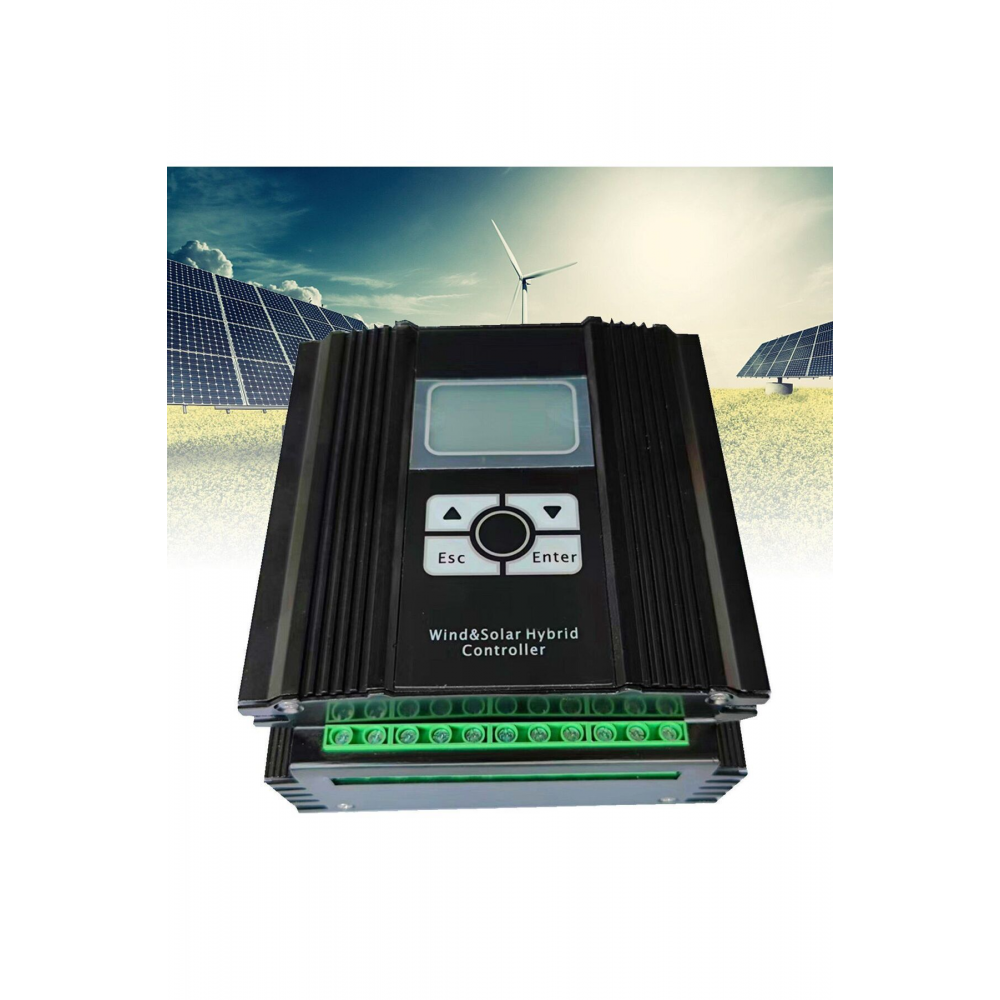1000-600w Rüzgar Türbin Solar Hibrid Şarz Cihazı Lcd Display 48v Dumpload (YÜK) Resistörü