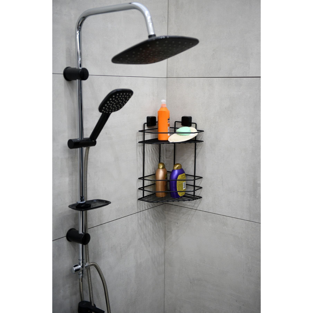 Ömür Boyu Paslanmaz Yapışkanlı Banyo Köşeliği