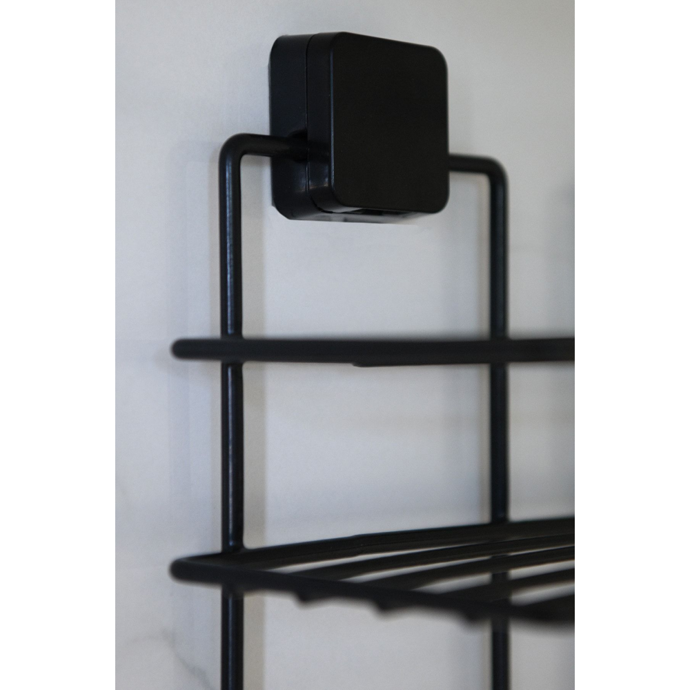 Paslanmaz Yapışkanlı Banyo Şampuanlık Duşa Kabin Rafı İkili