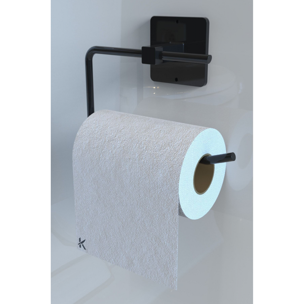 Yapışkanlı 4 lü Siyah Uzun Havluluk Rulo Havluluk Wc Tuvalet Kağıtlık Yuvarlak Havluluk Set