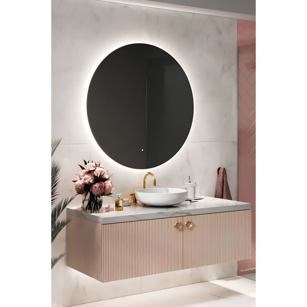 60cm Gün Işığı Ledli/banyo Aynası/makyaj Aynası/yuvarlak Ayna