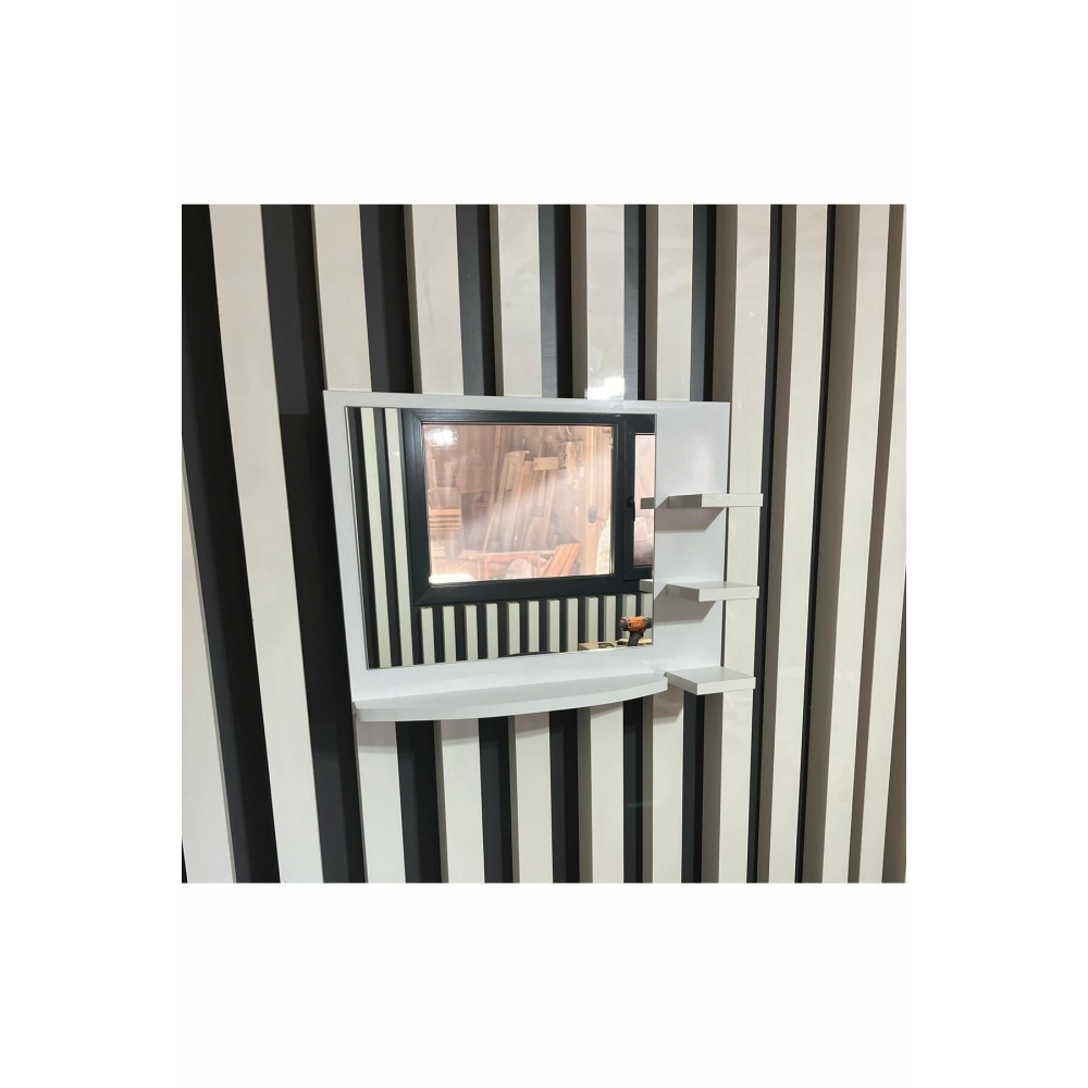 Dresuar 60x45 Banyo Aynası Antre Aynası Raflı