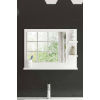 Genova 60x45cm Beyaz Raflı Banyo Aynası Dresuar Hol Koridor Duvar Salon Wc Ofis Yatak Odası Ayna