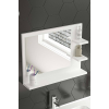 Genova 60x45cm Beyaz Raflı Banyo Aynası Dresuar Hol Koridor Duvar Salon Wc Ofis Yatak Odası Ayna
