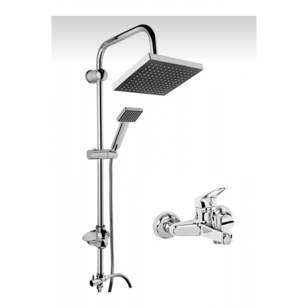 Banyo Bataryası Çeşmesi Krom Robot Duş Seti