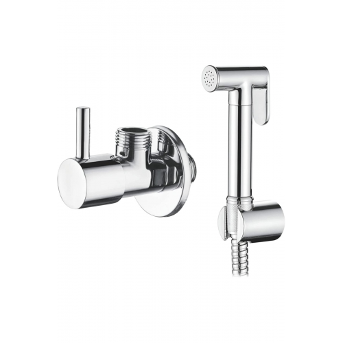 Spiralli Taharet El Duşu Ve Musluk Seti Tuvalet Wc Duş Spreyi Shattaf Taharetmatik ( % 100 Pirinç )