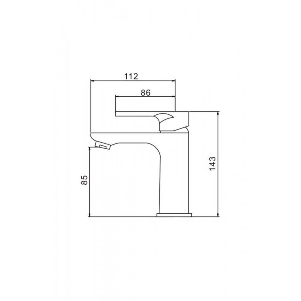 Krom Lavabo Bataryası Paslanmaz Çelik Şık Tasarım Lavabo Musluğu