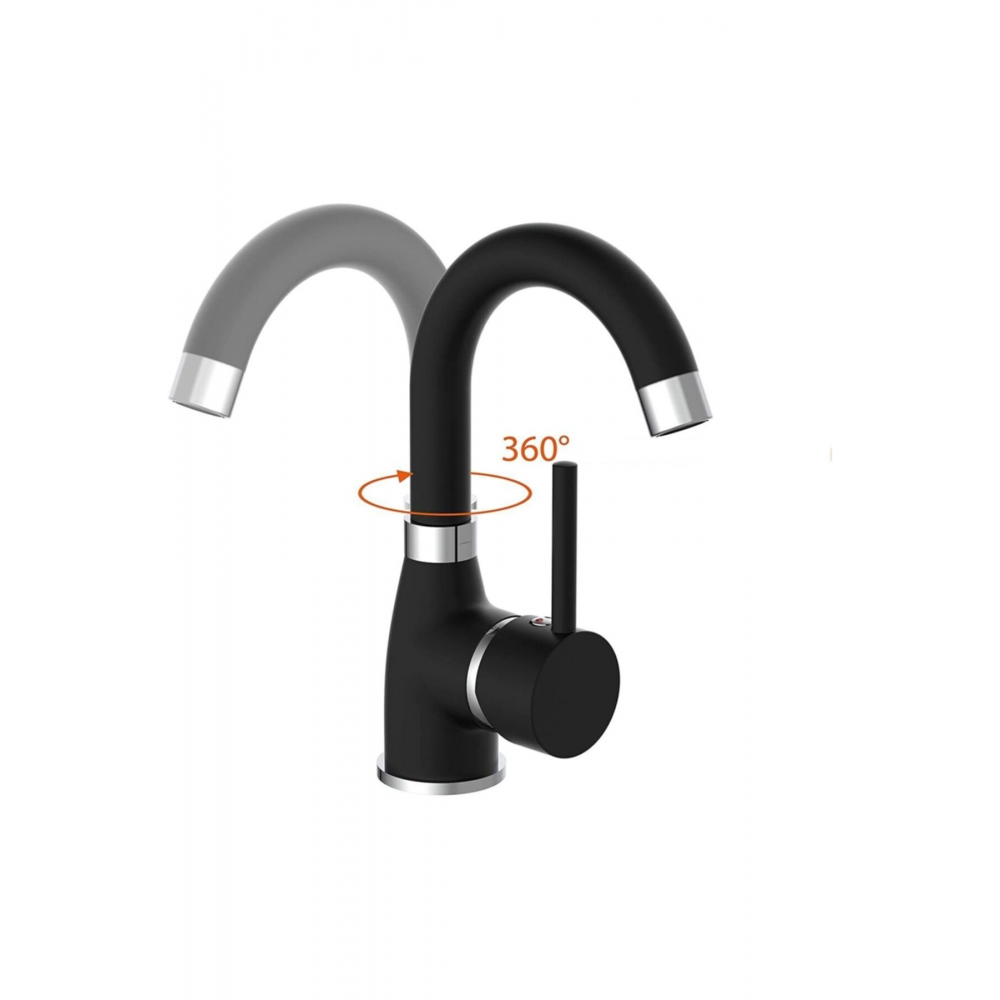 Mat Siyah Lavabo Bataryası