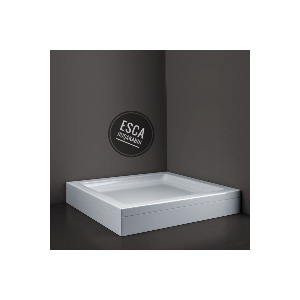 90x90 Kare Panelli Duş Teknesi H-15 Cm Yükseklik Kaliteli Sert Akrilik - Duşakabin