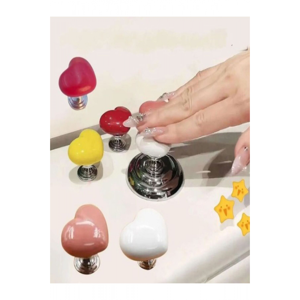 1 ADET Klozet Basma Buton Düğmesi Kulp, Kalp Klozet Kapağı Kulbu Şifon Tuşu