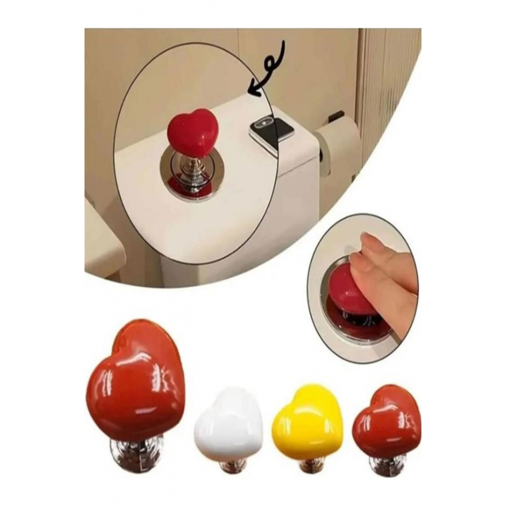 1 ADET Klozet Basma Buton Düğmesi Kulp, Kalp Klozet Kapağı Kulbu Şifon Tuşu