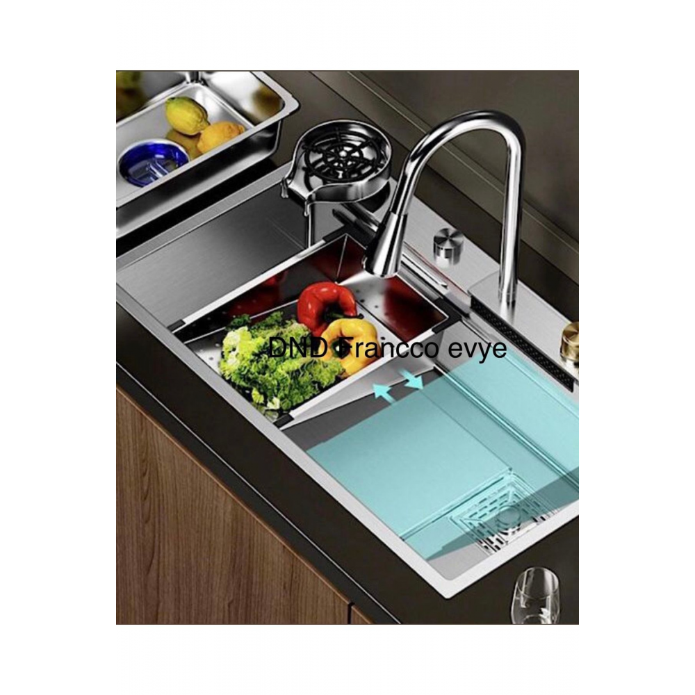 Akıllı Evye Seti Teknolojik Bataryalı Şelale Evye Metalik Tüm Aparatları Dahil