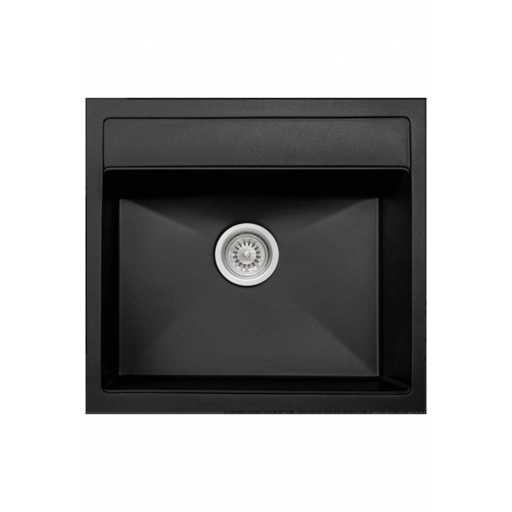 Granit Evye Siyah Tek Gözlü Mutfak Evyesi 55 X 50 Cm