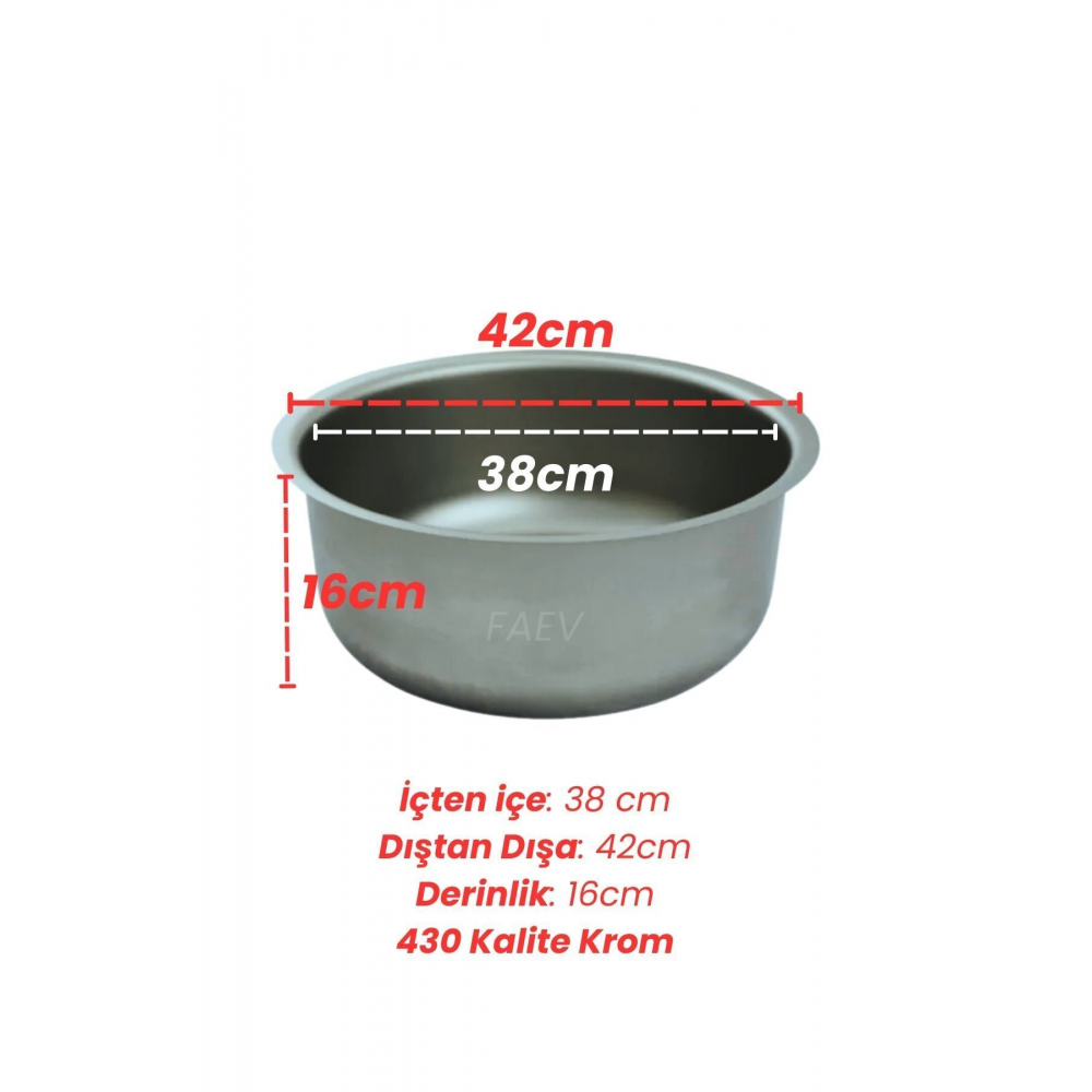 Krom Düz Evye Paslanmaz Çelik