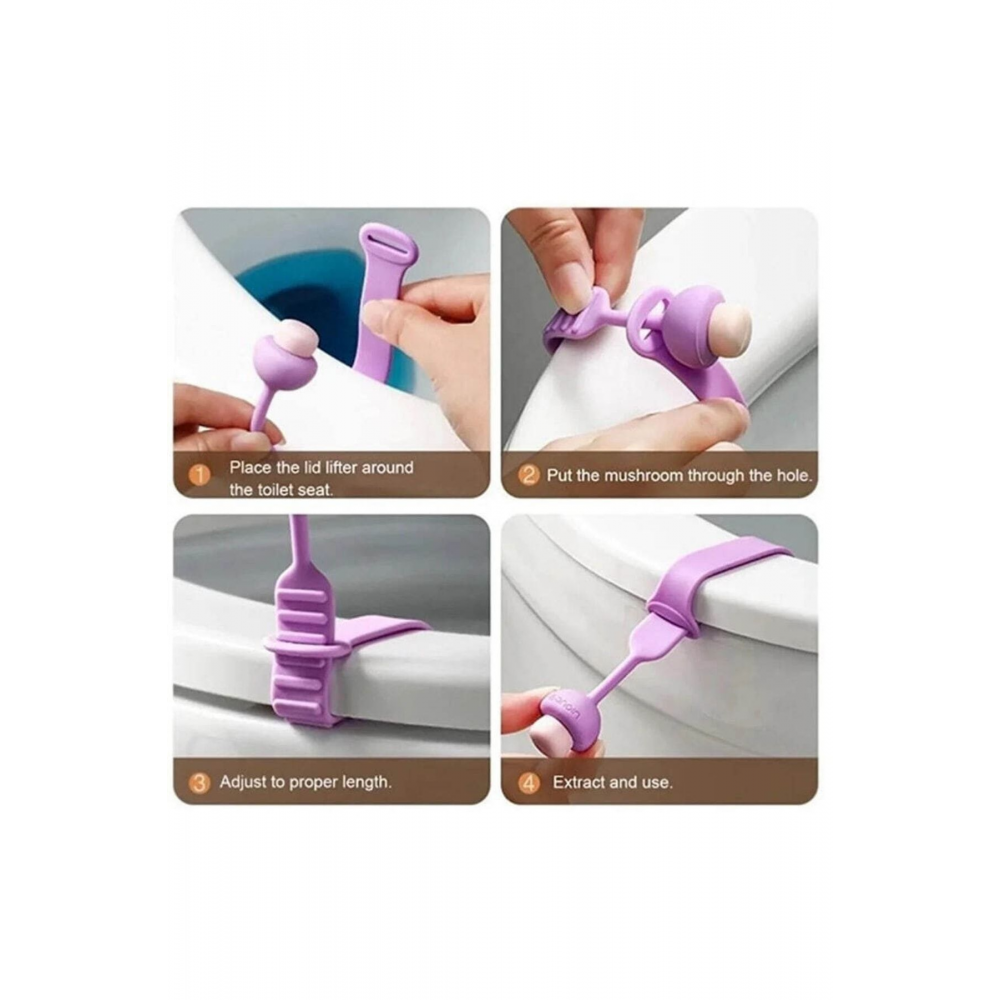 Pratik Mantar Tasarımlı Hijyenik Klozet Kaldırma Aparatı | Hijyenik Klozet Kapağı Tutucu - 1 Adet