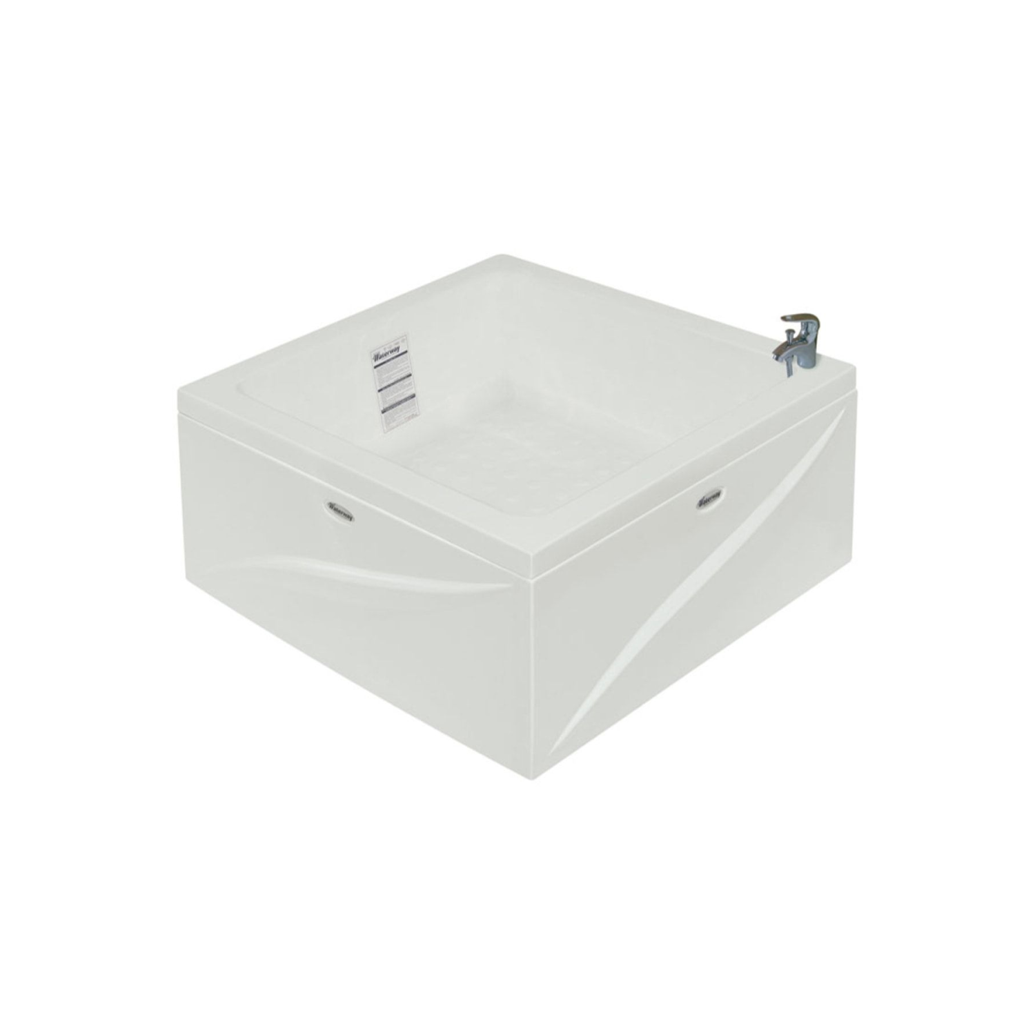 Toronto Mini Kare Küvet 100x100 H:43 Gövde + Metal Ayak + Ön Panel