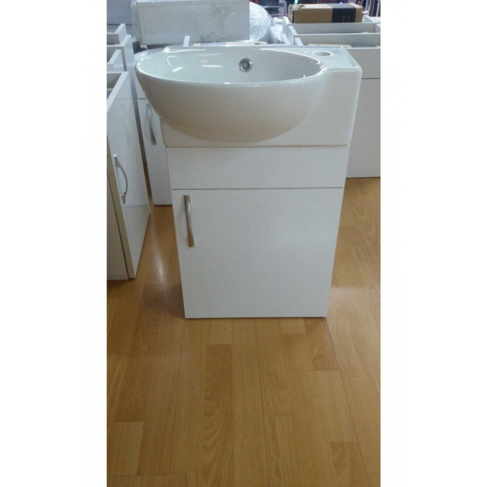 Banyo Ve Tuvalet Mini Köşe Lavabo 28*45 Cm (BANYO DOLABI DAHİL)