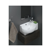 Banyo Ve Tuvalet Mini Köşe Lavabo 28*45 Cm (BANYO DOLABI DAHİL)