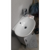 Turkuaz Banyo Ve Tuvalet Mini Köşe Lavabo 28*45 Cm (banyo Dolabı Dahil)