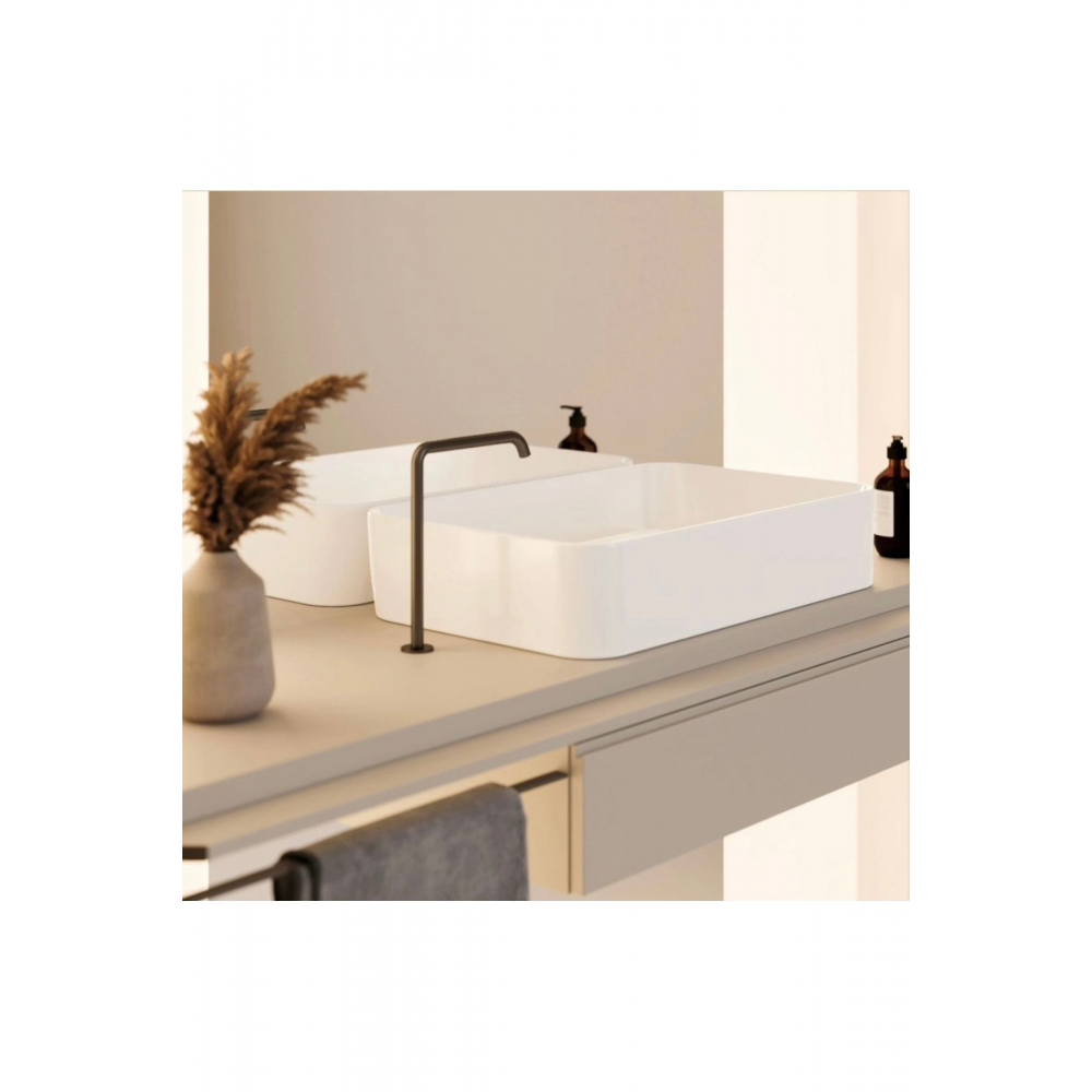 Turkuaz Cerastyle (HERA) Tezgah Üstü Çanak Lavabo B.deliksiz 60x38