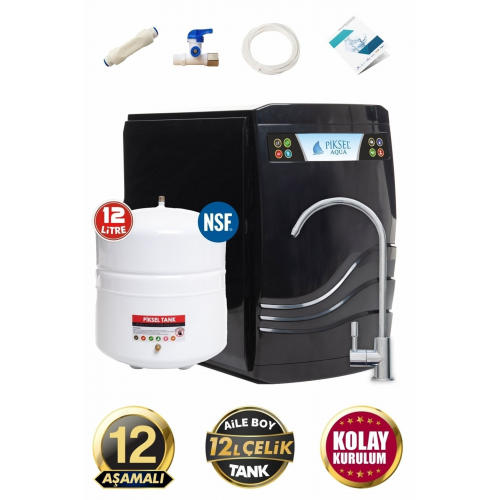 12 Aşamalı Lg Membranlı Detoks, Alkali Ve Multimineral Filtreli Çelik Tanklı Su Arıtma Cihazı