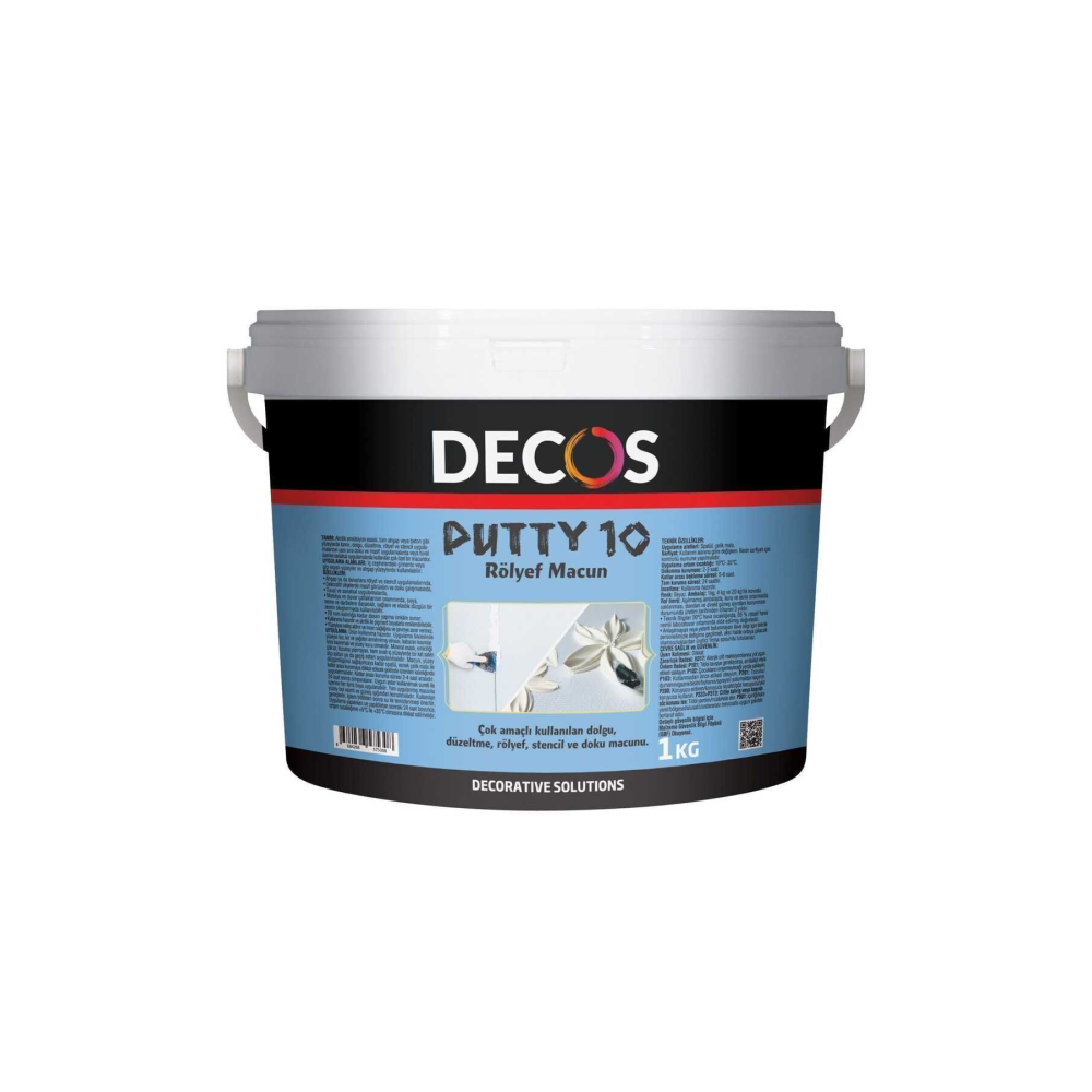 Putty 10 - Rölyef Stencil Ve Doku Macun Pasta 1,5 Kg